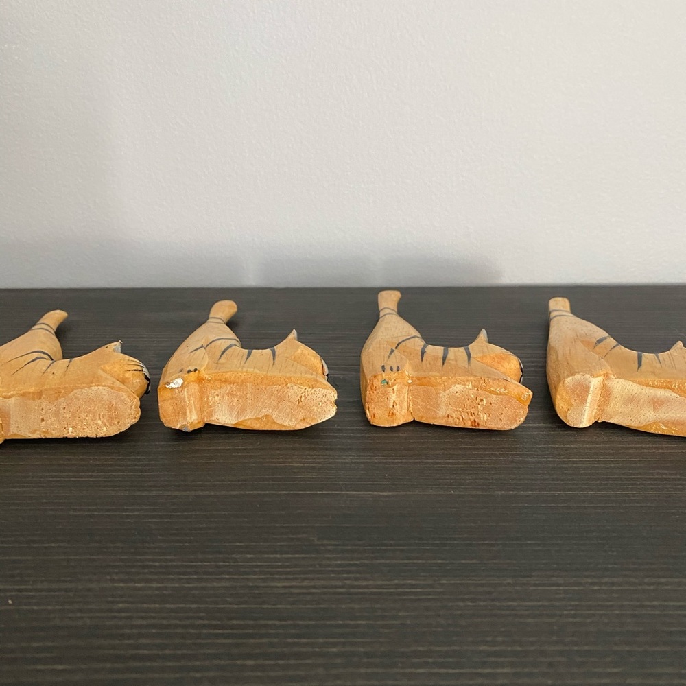 Wooden Cats (Set of 4) - Picture 7 of 9